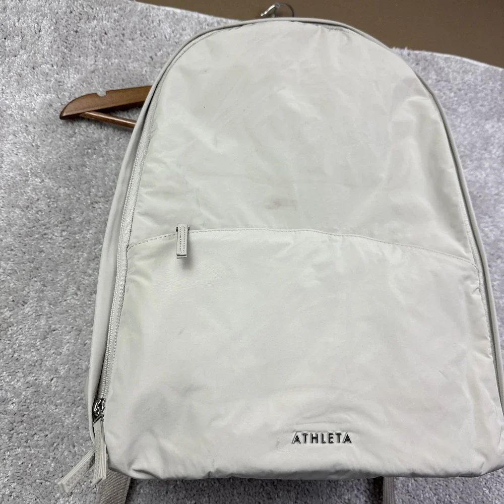 Athleta All About Backpack School‎ Gym Commuter Dance Sports Beige Cream
